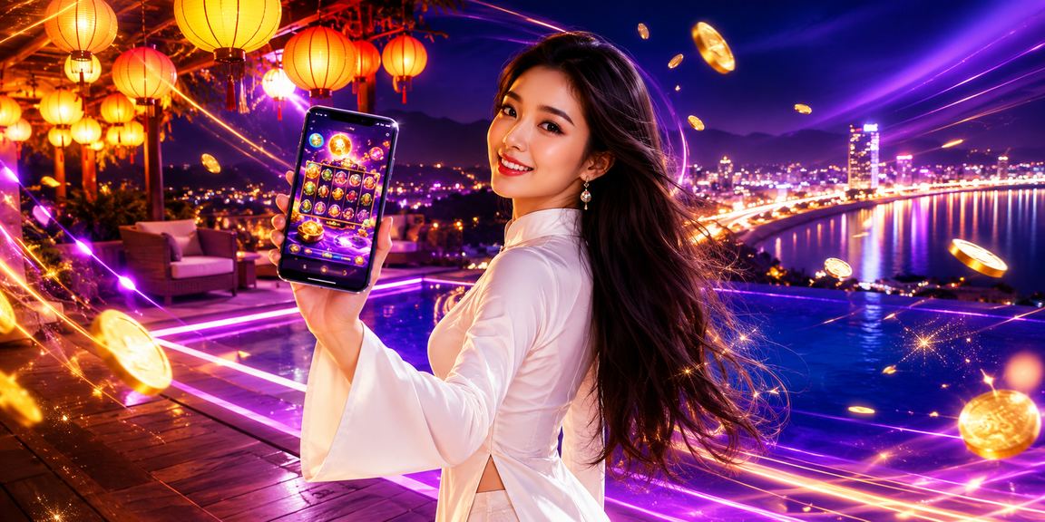 Người dùng Hội An xem ứng dụng casino trên điện thoại trong không khí phố cổ